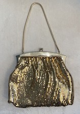 Vintage 1960's Whiting  Davis Gold Mesh Purse