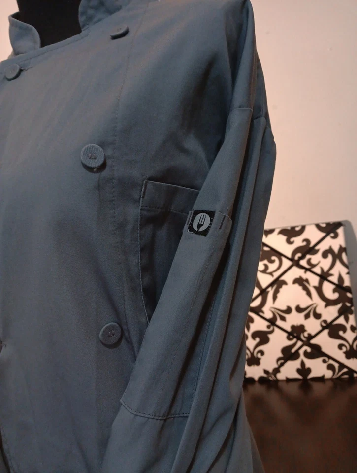 Unisex Chefs Jacket Size Large By Chef Works - Gray - Image 2 of 4