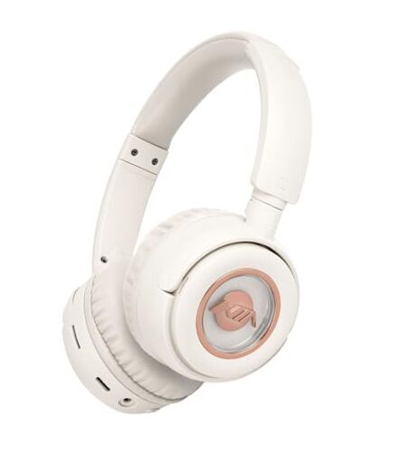On-Ear Headphones Wireless Bluetooth with Lightweight Foldable Design, White-image