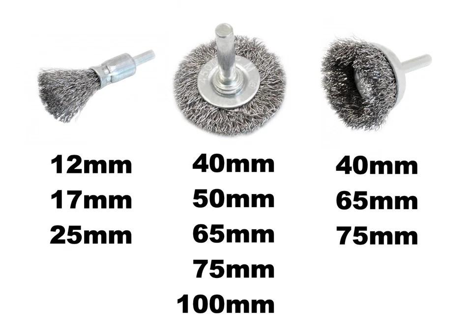SATRA Draht Scheibenbürste Rundbürste Topfbürste Pinselbürste Bohrmaschine 50 75 100