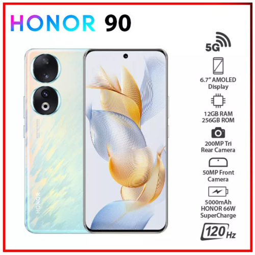 HONOR 90 5G Global Version 6.7” 200MP 16GB+256GB Triple Camera 5000mAh Battery