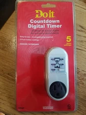 COUNTDOWN DIGITAL TIMER Indoor 5 push button timer settings Do It 520462 NEW!