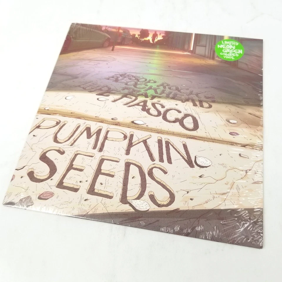 Aesop Rock Lupe Fiasco Pumpkin Seeds Limited Edition Neon Green 7" Vinyl Sealed Foto 2 de 4