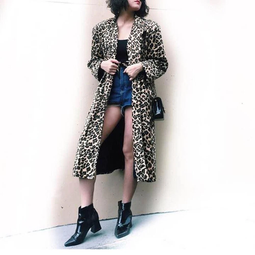epine vintage leopard coat m16087 | eBay