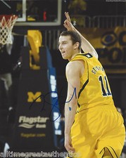 MICHIGAN WOLVERINES NIK STAUSKAS SIGNED 8X10 PHOTO 3 COA 2014 BIG TEN POY NICK