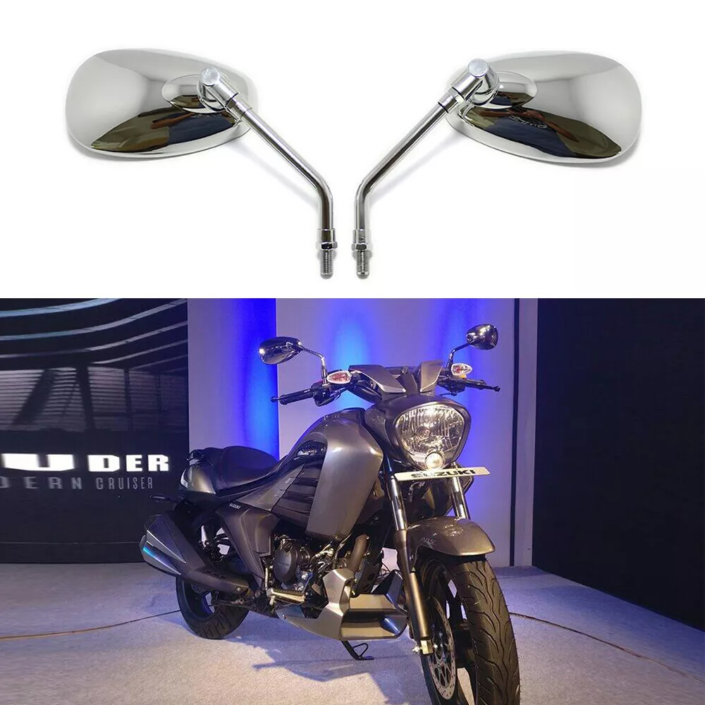 For Suzuki Intruder 250 150 1800 800 1400 Chrome Motorcycle Rearview  Mirrors M10