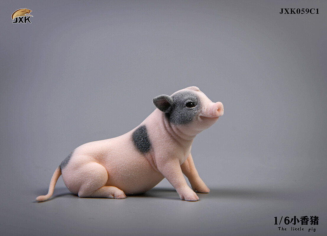 JXK 1:6 JXK059C1 Little Suckling Pig Animal Statue For 12inch