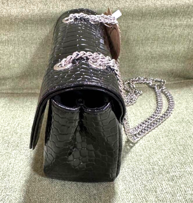 Vivienne Westwood Mini Chain Shoulder Bag Black Gold Orb