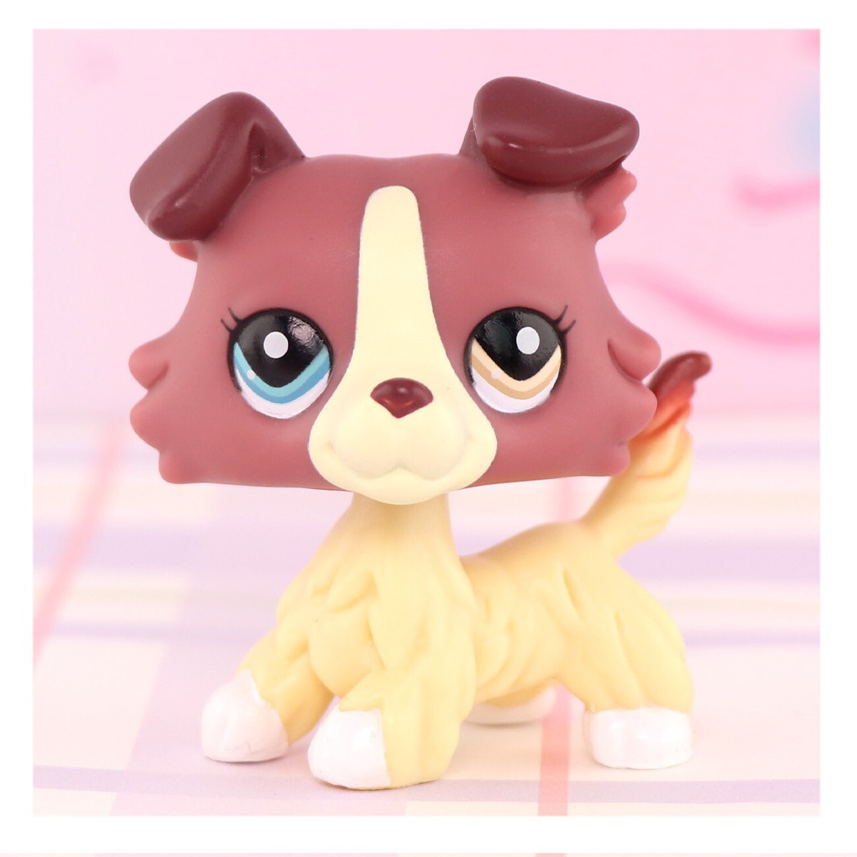 Pet Shop LPS Collie 1262, LPS Collie Red and Tan Collie Two Different Eyes  Rare