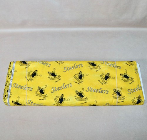 Pittsburgh Steelers ~ Retro Logo Pattern NFL Cotton Fabric 1/4 Yard 9” X 44” New - Picture 7 of 24
