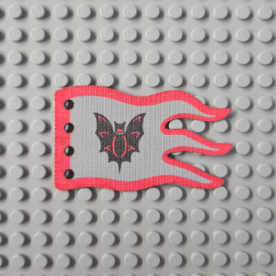 Flag 8 x 5 Wave with Red Border and Fright Knights Bat Emblem
