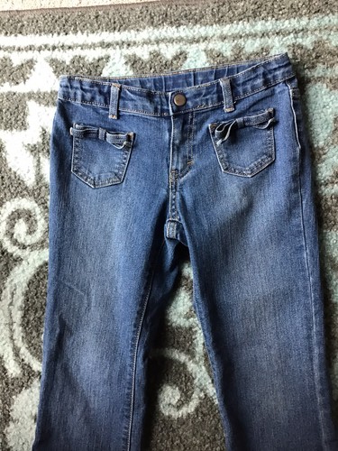Girls Gymboree Size 8 Jeans Bootcut Medium Wash Adjustable Waist Pants Denim - Picture 2 of 10