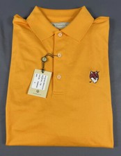 Donald Ross Golf Shirt Polo Chest Logo Small Orange Polyester NWT MSRP 98