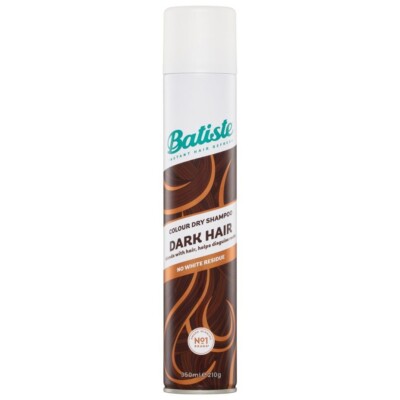 *1-Bottle* Batiste Dark Hair Colour Dry Shampoo No White Residue 350mL