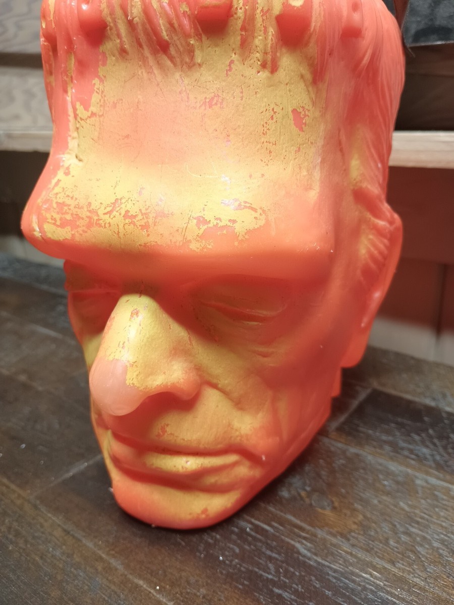 1964 Frankenstein Glenn Strange Clintoy Blow Mold Halloween Candy