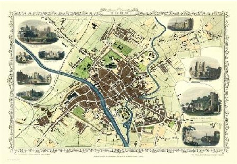 York  1851 John Tallis 1000 Piece Jigsaw 690mm x 480mm (jg)