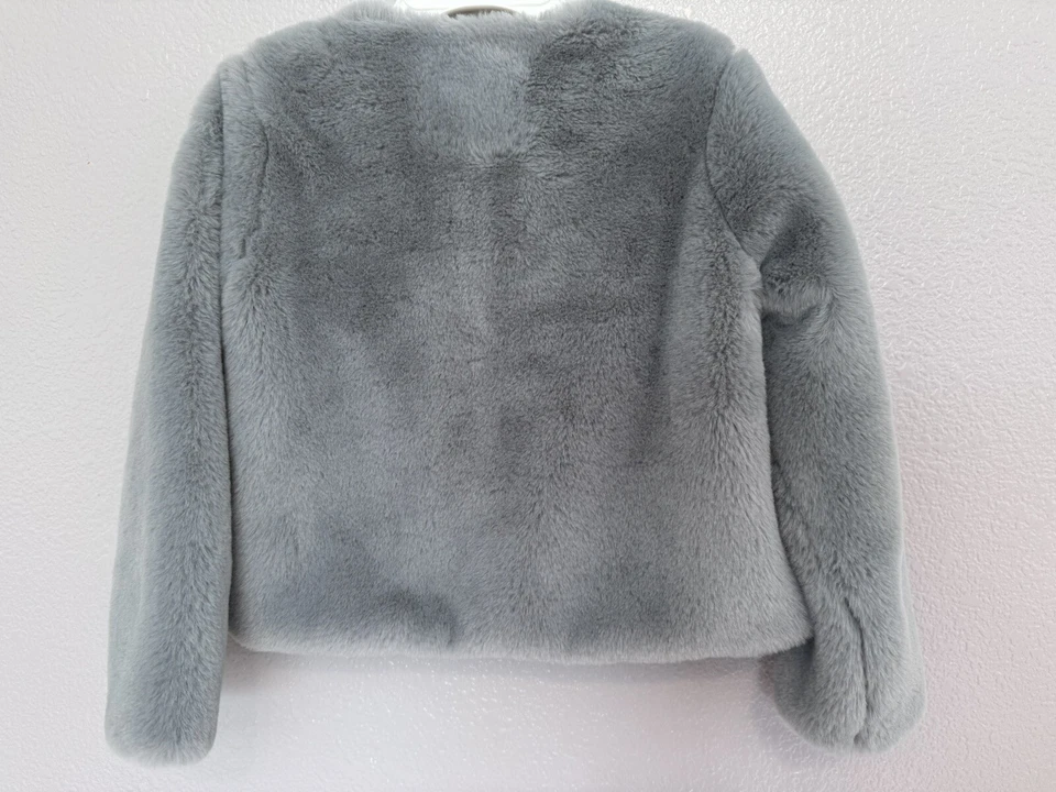 Baby Gap серый искусственного меха укороченный девочек куртка размер 5T - Изображение 4 из 4