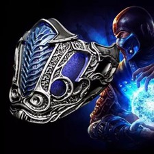 Nueva Máscara Scorpion Mortal Kombat Media Cara Resina Halloween Juegos con disfraces Accesorios