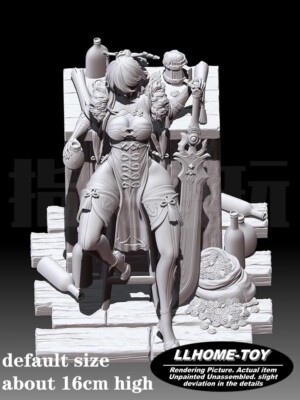 Game GS Beidou hot girl sitting Take a drink Resin 3D Print GK Kit Figure DIY