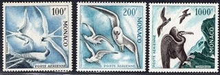 MONACO: 1957 Airmail Birds Sg 508a 509a 511a Perf 13 Unmounted Mint Cat £748