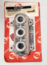 OFFENHAUSER CAST ALUMINUM 3 HOLE FUEL LOG STYLE BLOCK-HOTROD, CUSTOM, STREETROD