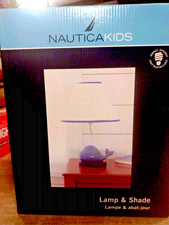 LAMP. Nautica Kids Whale Lamp  Nautical Shade 15"