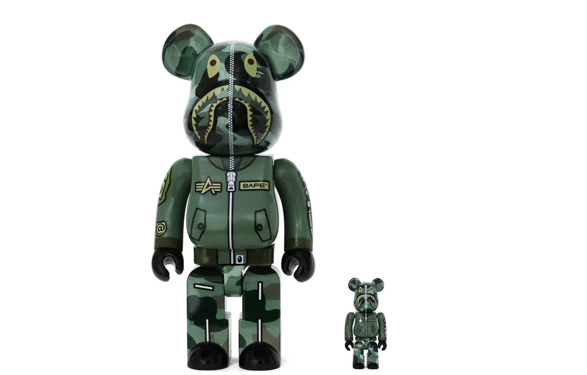 その他 MEDICOM TOY - BAPE ALPHA BE@BRICK 400% 100% Bape x Alpha Industries 100% & 400% Bearbrick Set by Medicom