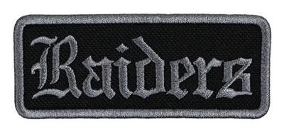 Raiders Embroidered Patch Black/Dark Gray Iron-On Sew-On Jacket Backpack Hat Bag