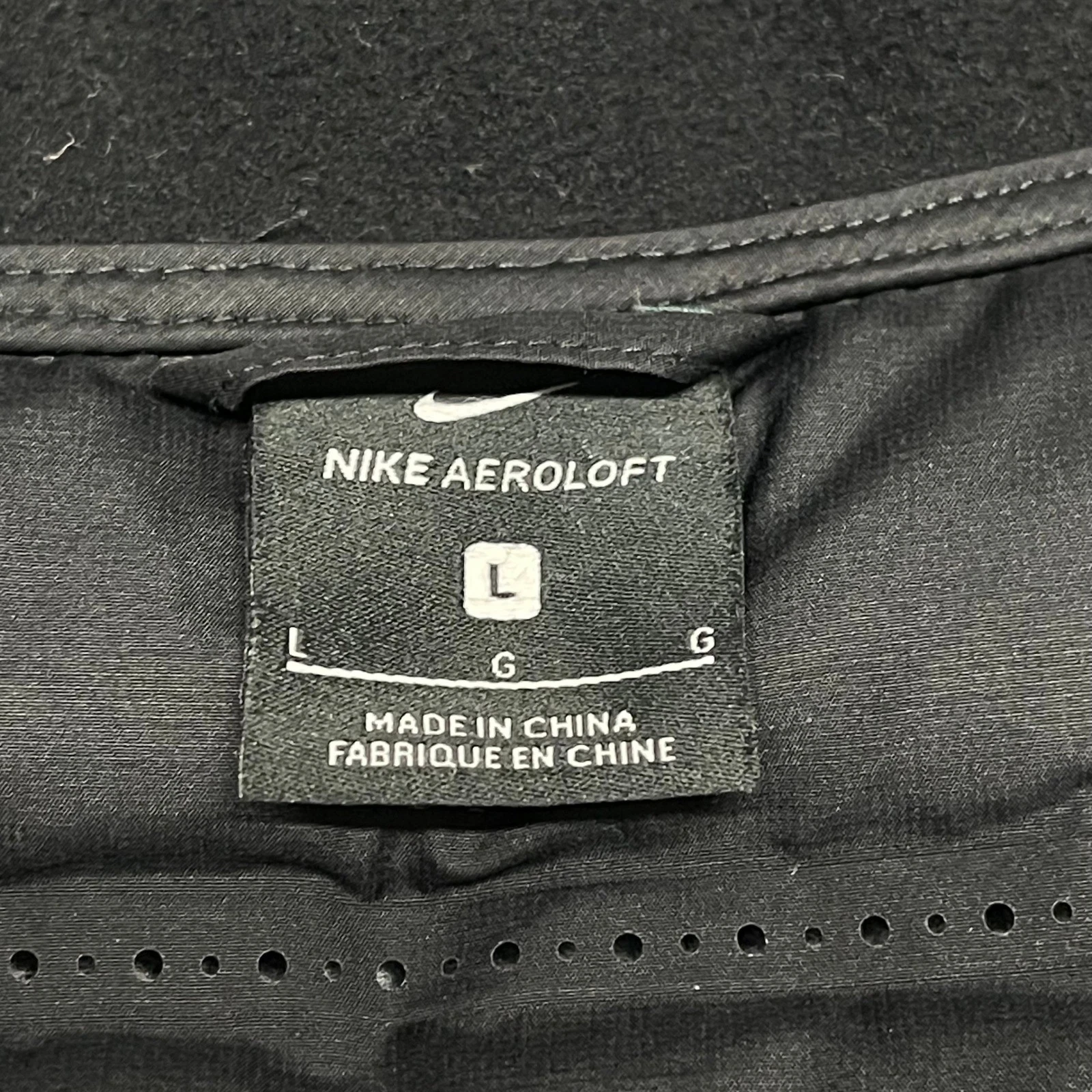 Nike LeBron James Jacket Mens Large Black Aeroloft 800 Hybrid Down Puffer 807974 image 6