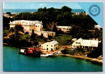 Bermuda Biological Station for Research Ferry Reach Aerial View Postcard