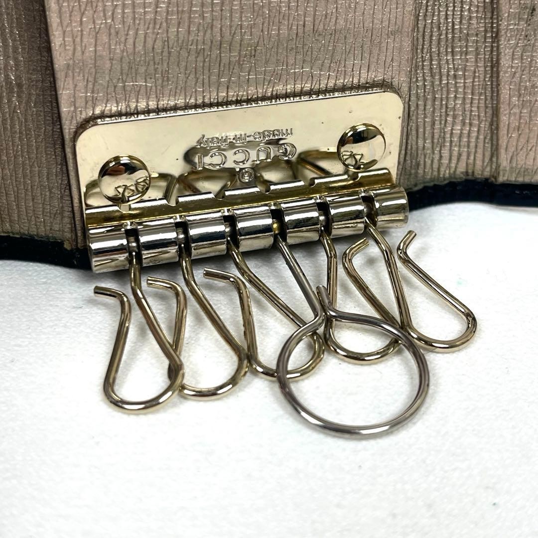 Gucci Key Case 6 Ring Interlocking Heart Leather … - image 10