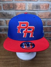 New Era Puerto Rico PR Red Blue Embroidered Logo 9fifty Snapback Hat Baseball