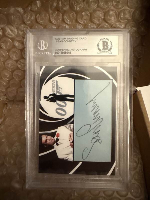 Sean Connery James Bond 007 Autographed Custom Card 1/1  BGS