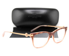 COACH HC 6176 5652 PEACH TORTOISE GRADIENT/GOLD TEMPLE AUTHENTC EYEGLASSES 51-17