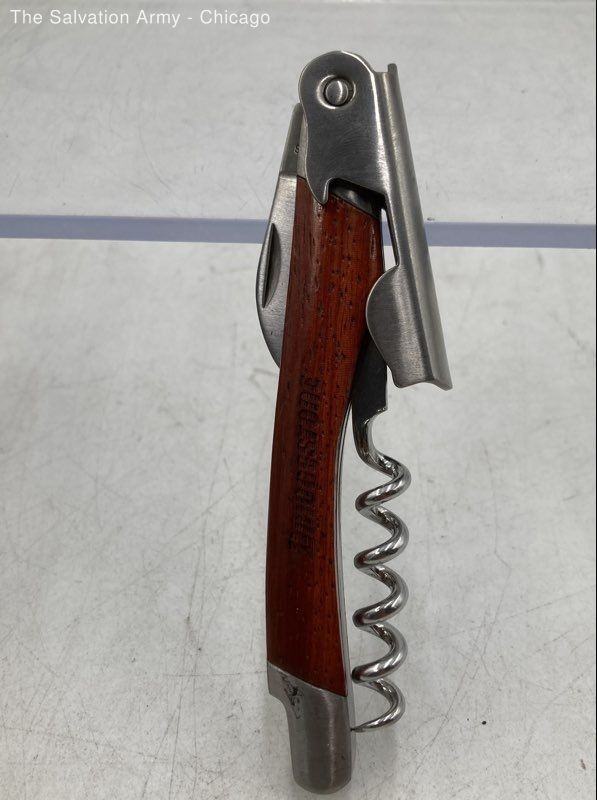 Bridgestone Stainless Steel Corkscrew Foil Cutter Wine Bottle Cap Opener In Case