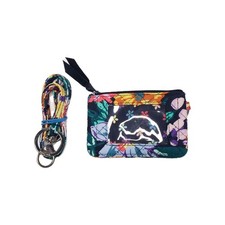 Vera Bradley ZIP ID Case Breakaway Lanyard, Happy Blooms Flowers Colorful