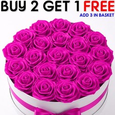 100 Pcs Large 6CM Artificial Flowers Foam Rose Heads Wedding Party Decor Bouquet