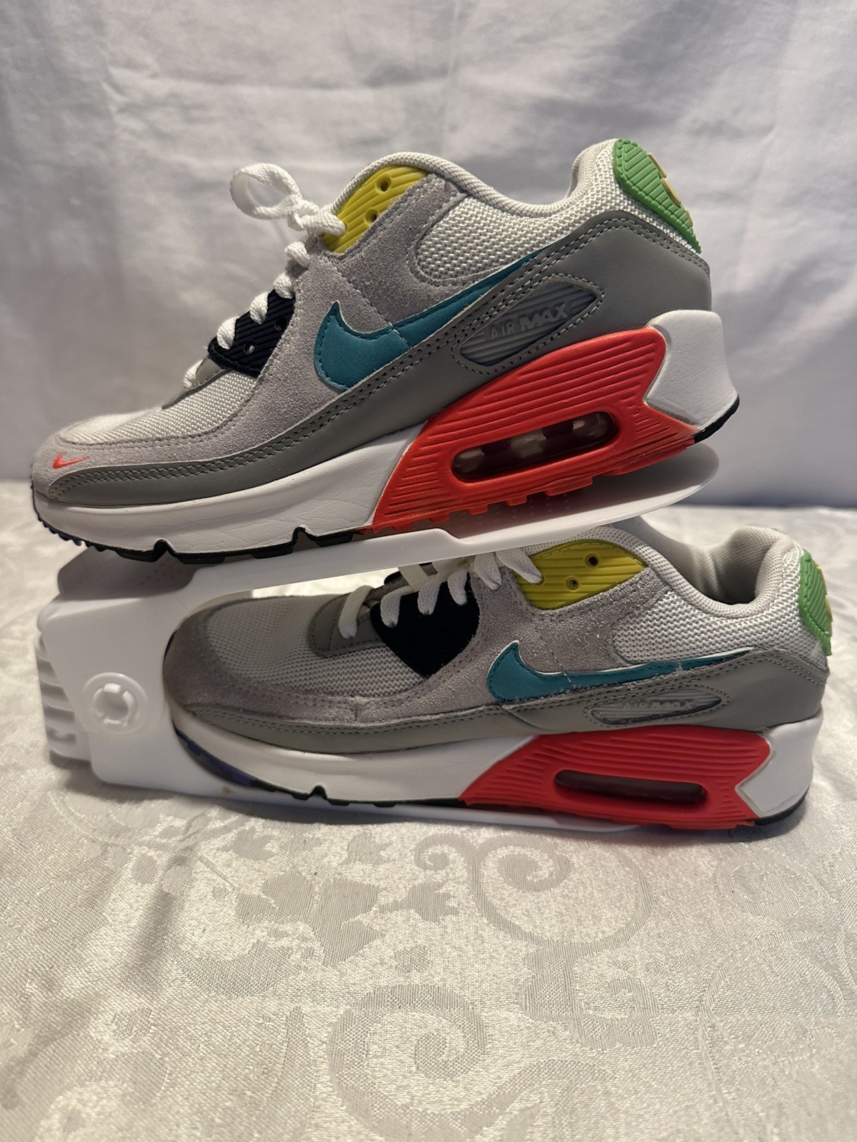 Nike Air Max 90 Women's Mismatch Multicolors Shoes SALE SAMPLE Sz 4 - Image 3