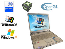 PC Notebook Portatile Vintage Retro Pentium M Dual Boot Windows 98 e XP