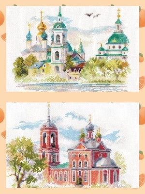 Alisa Cross Stitch 2 sets  3-24 Pereslavl-Zalessky and 3-23 Rostov Veliky Unopen