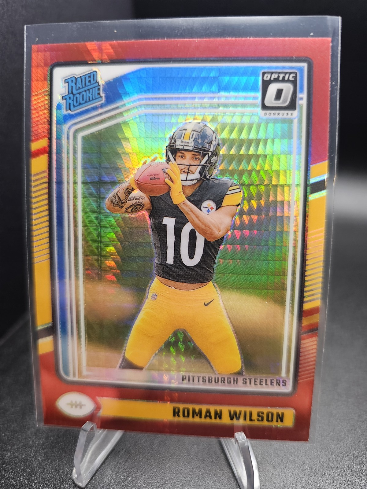 2024 Donruss Optic Roman Wilson RC Rated Rookie Red Hyper #285