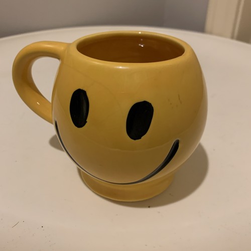 Vintage McCoy Keramik gelb Smiley Gesicht Kaffeebecher Teetasse Have A Nice Day 🌞 - Bild 7 von 8