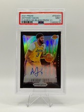 2021 Prizm Anthony Davis Flashback Signatures Auto Black Prizm 1/1 PSA 9 Lakers