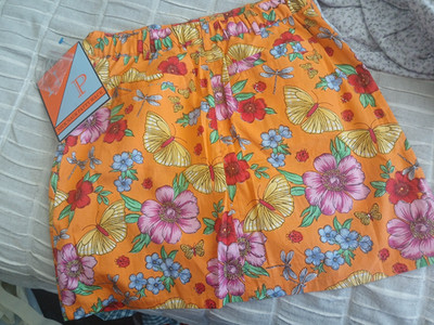GIRLS NEW SKORT FLOWERS & BUTTERFLYS SIZE 6 BY NICK NACK PATTY WACK