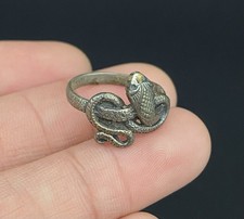 Vintage Sterling Silver .925 Cute Coiled Snake Ring 3.4 Grams Size 6.0