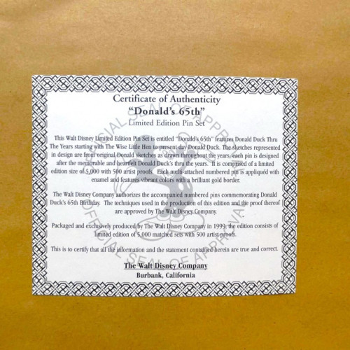 Limited Edition Rare Donald Duck 65th Anniversary Stamp Art