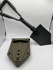 Vintage US Military AMES 87 Folding Entrenching Tool Shovel E-Tool W/ Case/Clips