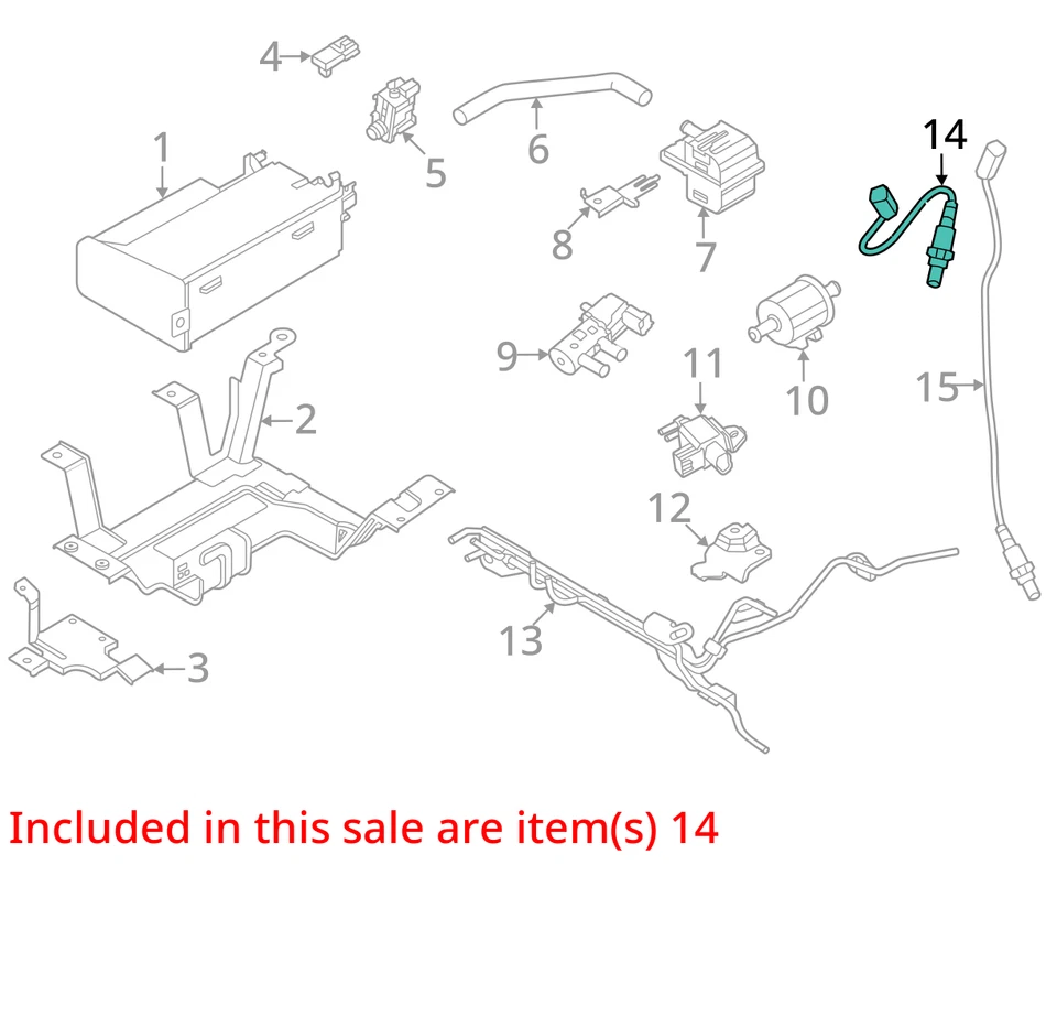Se adapta a Nissan Murano 2020-2024 sensor de O2 de 3,5 L para oxígeno conjunto de 4 OEM Foto 4 de 4