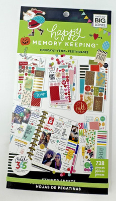 Me & My Big Ideas Holidays Planner Scrapbook 738 Stickers Christmas Fall Easter