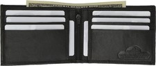 Marshal Genuine Lambskin Soft Leather Bifold Men's Wallet with inner Zipper